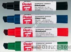 Marker gruby wodoodporny PENTEL JUMBO FELT PEN, ścięta końcówka Zielony