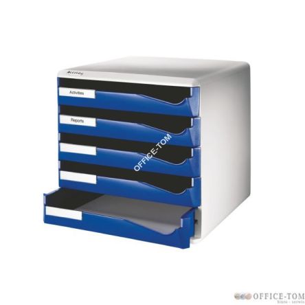 Pojemnik na korespondencję  LEITZ - 5 szuflad, niebieski