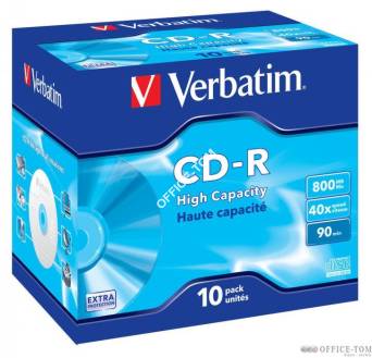 Płyta VERBATIM CD-R  jewel case  800MB  40x  DataLife