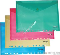 Teczka kopertowa BANTEX Electra z perforacją A4 żółty