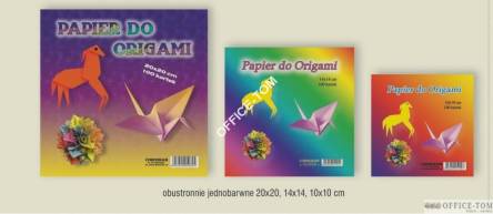 Papier ORIGAMI 10x10cm 100kartek zmienne kolory CORMORAN *1229