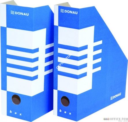 Pojemnik na czasopisma Karton Donau 80mm Niebieski