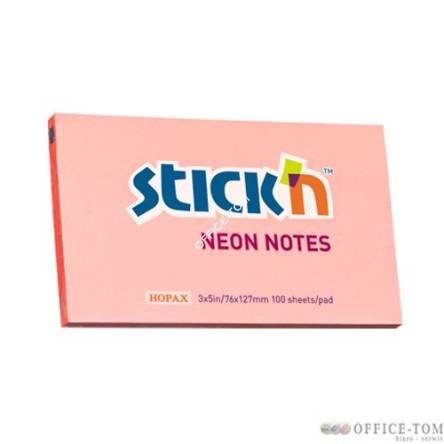 Notes Samoprzylepny 127mm x76mm Różowy Neonowy (12) 21170 Stick\'n