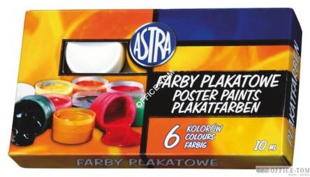 Farby plakatowe Astra 6 kolorów - 10 ml