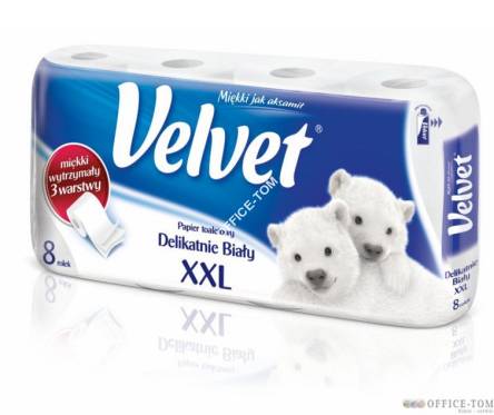 Papier toal.VELVET (8szt.) biały