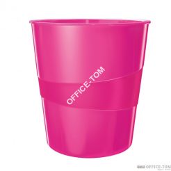 Kosz na śmieci 15L Leitz WOW, różowy metalik