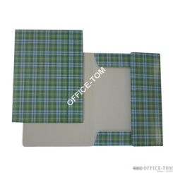 Teczka lakierowana z gumką, A4, zielona kartka Esselte