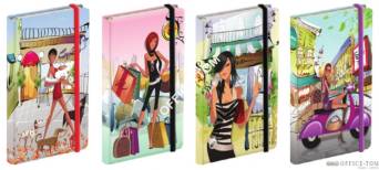 Notatnik ekskluzywny NARCISSUS 80k. Shopping Girls 9x14 4wzory