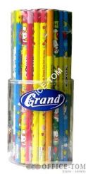Ołówek drewniany bez gumki GRAND HB-1008 w tubie A`72