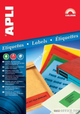 Etykiety APLI 210,0x297,0  Żółty 20ark 20szt