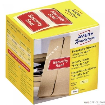 Plomba zabezpieczająca do przesyłek AVERY ZWECKFORM