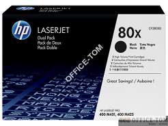Toner HP 80X (CF280XD) czarny 2x6800str 2szt