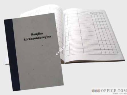 Księga korespondencyjna A-4 równocięta 96 kart. Warta