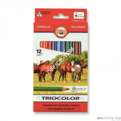 Kredki Kin Tricolor 3142 12 kolorów 9mm