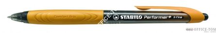 Długopis STABILO Performer+ 0,35 mm, czarny/pomarańczowy