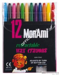 Kredki MONAMI Kredki MONAMI woskowe WAX CRAYON 12 kolorów