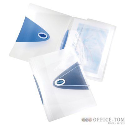 Teczka z gumką Leitz Allura 40 mm, przezroczysty-niebieski