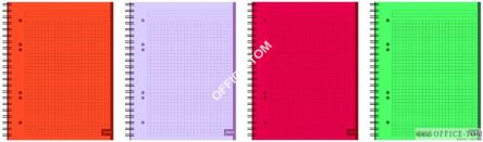 Zeszyt na spirali okładka polipropylen A5+, 80k., krata - kolor UNIPAP