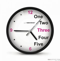 Zegar ścienny PRAGUE czarny     ESPERANZA