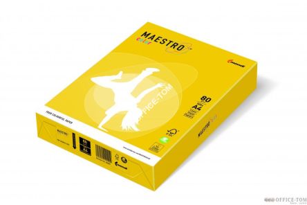 Papier xero MAESTRO COLOR A4 80 IG50 żółć siarkowa