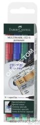 Foliopis Multimark z gumką OHP permanentny S  0,4 KPL 4 szt. FABER-CASTELL