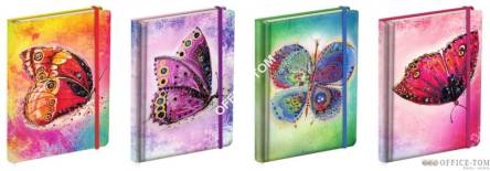 Notatnik ekskluzywny NARCISSUS 80k. Butterfly 12x17 4 wzory