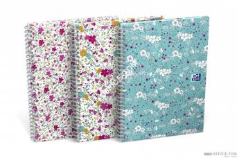 Kołonotatnik OXFORD FLORAL A6 50k 90g kratka