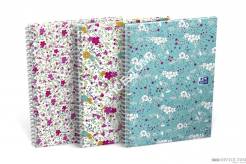 Kołonotatnik OXFORD FLORAL A6 50k 90g kratka