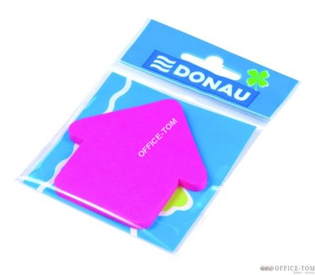 Bloczki samoprzylepne DONAU  x Różowy 400k  Strzałka