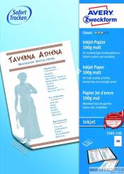 Papier matowy dwustronnie powlekany, 100g, 210 x 297 mm, biały, Avery Zweckform
