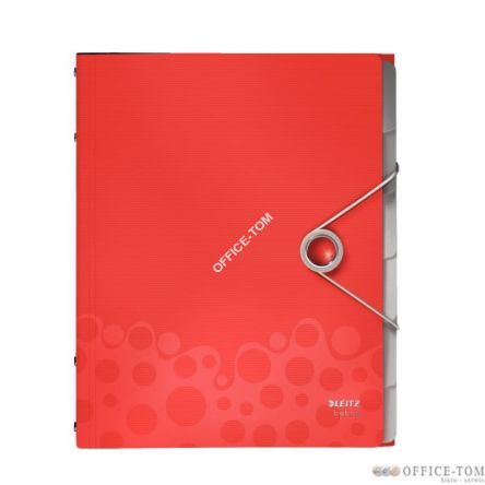 Teczka segregująca 6 przekładek LEITZ Bebop, czerwony