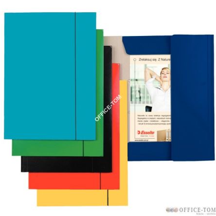 Teczka lakierowana z gumką, A4, niebieski Esselte