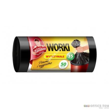 Worki STELLA 35L grube wytrzymałe (50szt) czarne