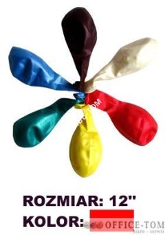 Balon GRAND 12\" metal czerwony 100szt