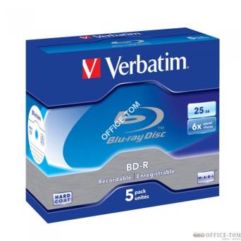 Płyta VERBATIM BluRay BD-R  jewel case  25GB  6x  Scratchguard Plus
