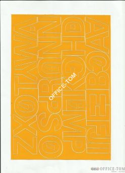 LITERY samoprzylepne 4cm (8szt) niebieski ARTDRUK