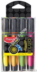Zakreślacz Fluo peps max mix kol. 4 szt etui pud. z zaw. Maped