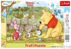 Puzzle Kubuś Puchatek - Puzzle Ramkowe 15 elementów TREFL 31132