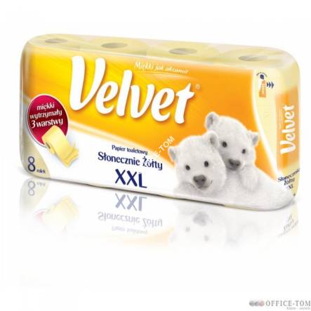 Papier toal.VELVET (8) żółty