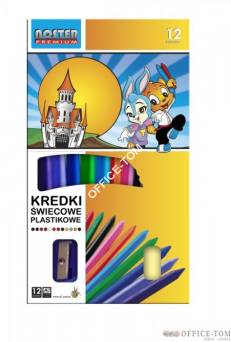 Kredki NOSTER plastic z gumką