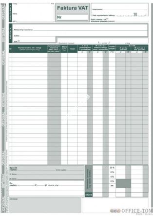 Faktura VAT MICHALCZYK I PROKOP A4 80 kartek