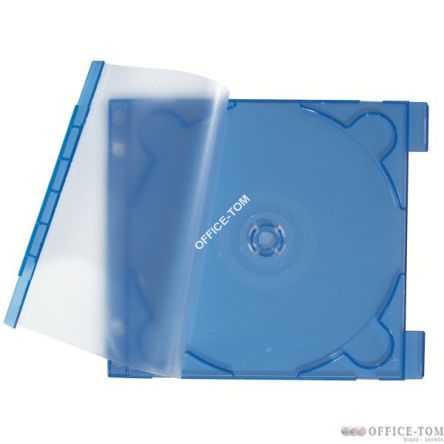 Etui na CD/DVD LEITZ, gr. 2,9 mm, przezroczysty -niebieski (10)