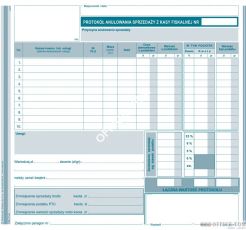 Protokół anulowania sprzedaży z kasy fiskalnej MICHALCZYK I PROKOP 2/3 A4 80 kartek
