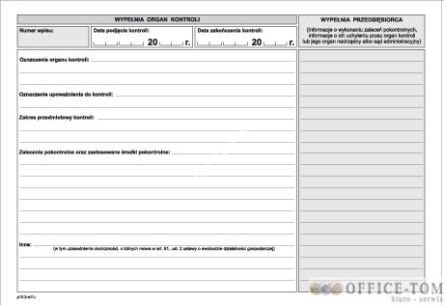Książka kontroli, A-5 MICHALCZYK & PROKOP