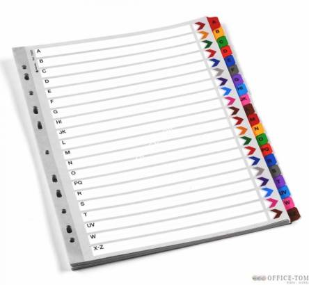 Przekładki indeksowe REXEL A4 A-Z kolorowe kartonowe Mylar