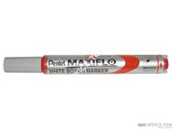 Marker suchościeralny PENTEL MAXIFLO(z tłoczkiem), średnia okrągła końc.4mm, dł. linii 1200m Czerwony