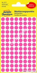 Kółka AVERY ZWECKFORM do zaznaczania kolorowe 416 etyk./op., Ø8 mm, czerwone odblaskowe