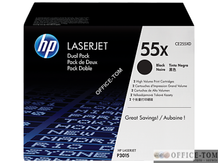 Toner HP 55X (CE255XD) czarny 2x17500str 2szt