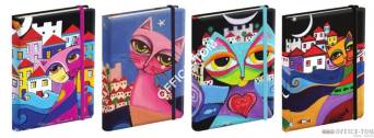 Notatnik ekskluzywny NARCISSUS 80k. Cats&City 12x17 4 wzory