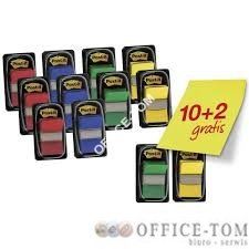 Zestaw zakładek promocyjnych 10+2 gratis 680P 10+2 , mix 4 kolorów 3M